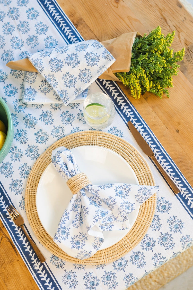 Dinner Napkins (Set of Four) in Lotus, Uniform Blue and Navy
