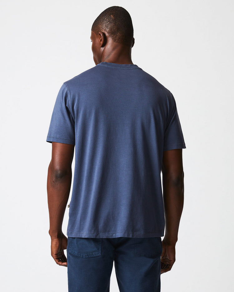 Washed Tee in Navy