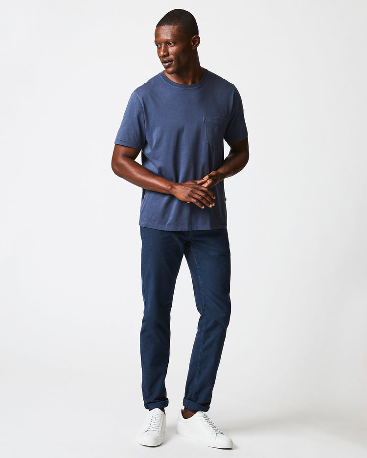 Washed Tee in Navy