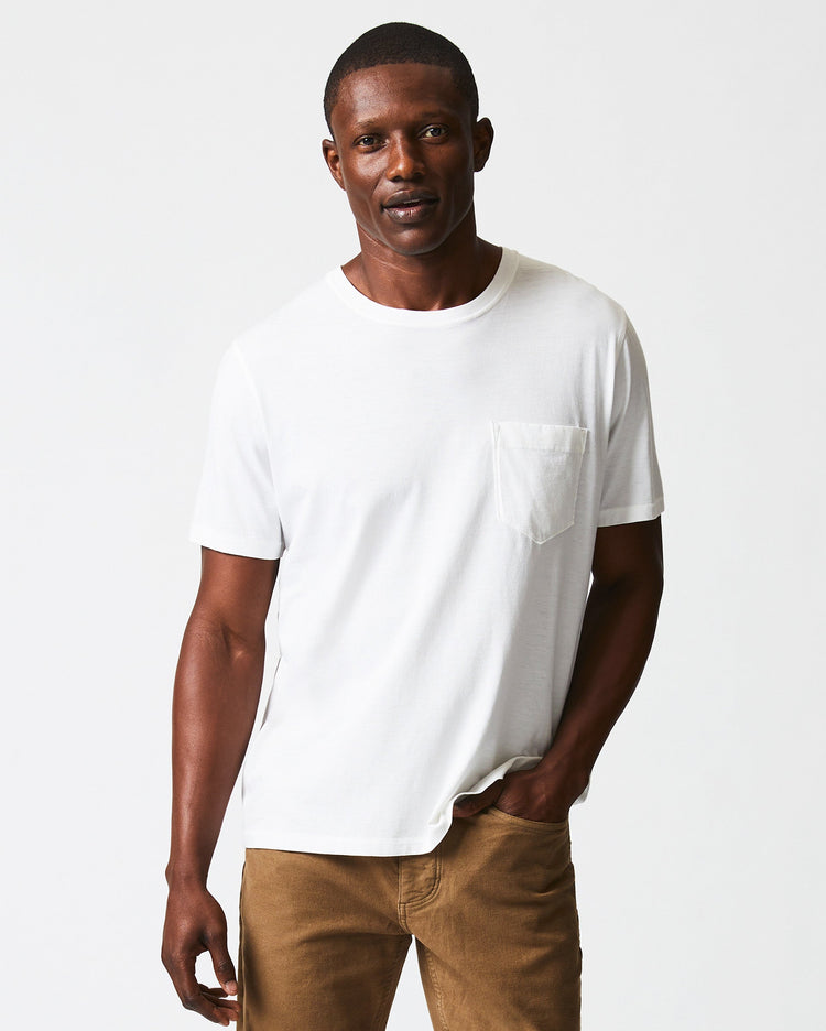 Washed Tee in White