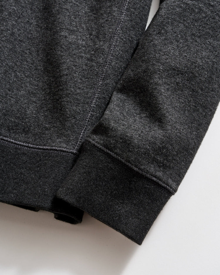 Rib Hoodie Pullover in Black