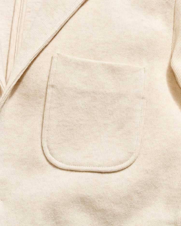 Heathered Knit Sport Coat in Oatmeal
