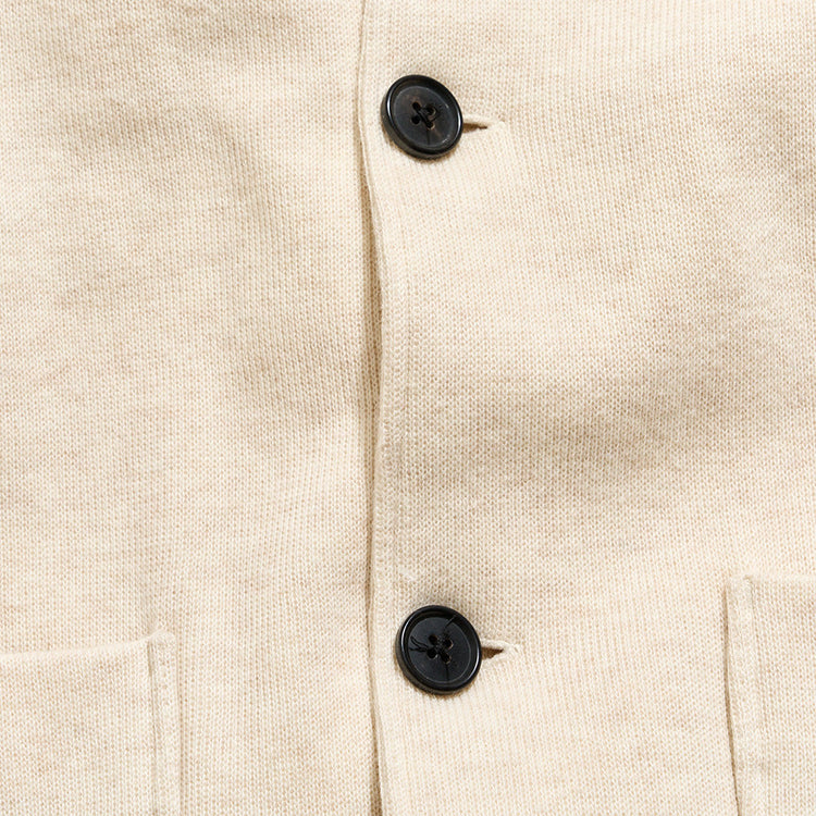 Heathered Knit Sport Coat in Oatmeal
