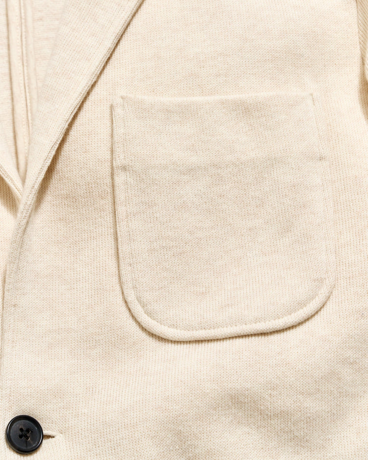 Heathered Knit Sport Coat in Oatmeal