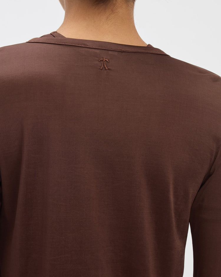 Semi-Sheer Hazel Cardigan in Chocolate