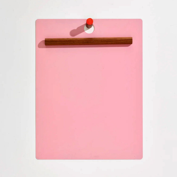 Magnetic Wall Clipboard in Pink/Red