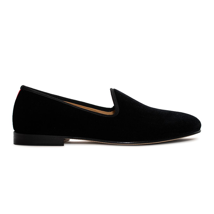 Men’s Black Velvet Slippers II