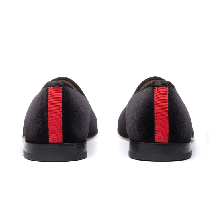 Men’s Black Velvet Slippers II