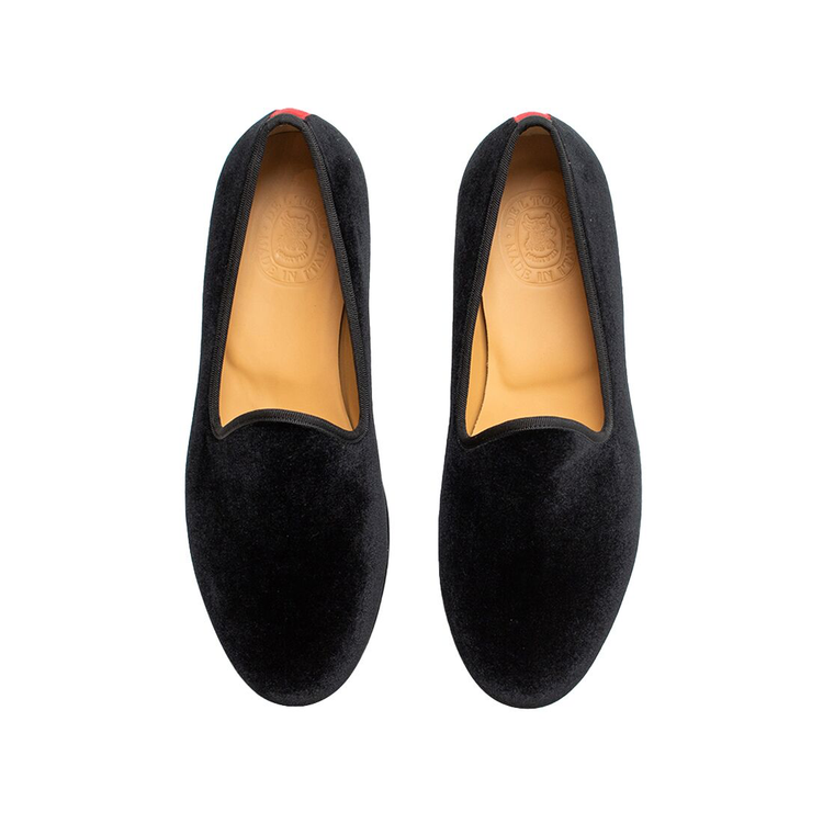 Men’s Black Velvet Slippers II