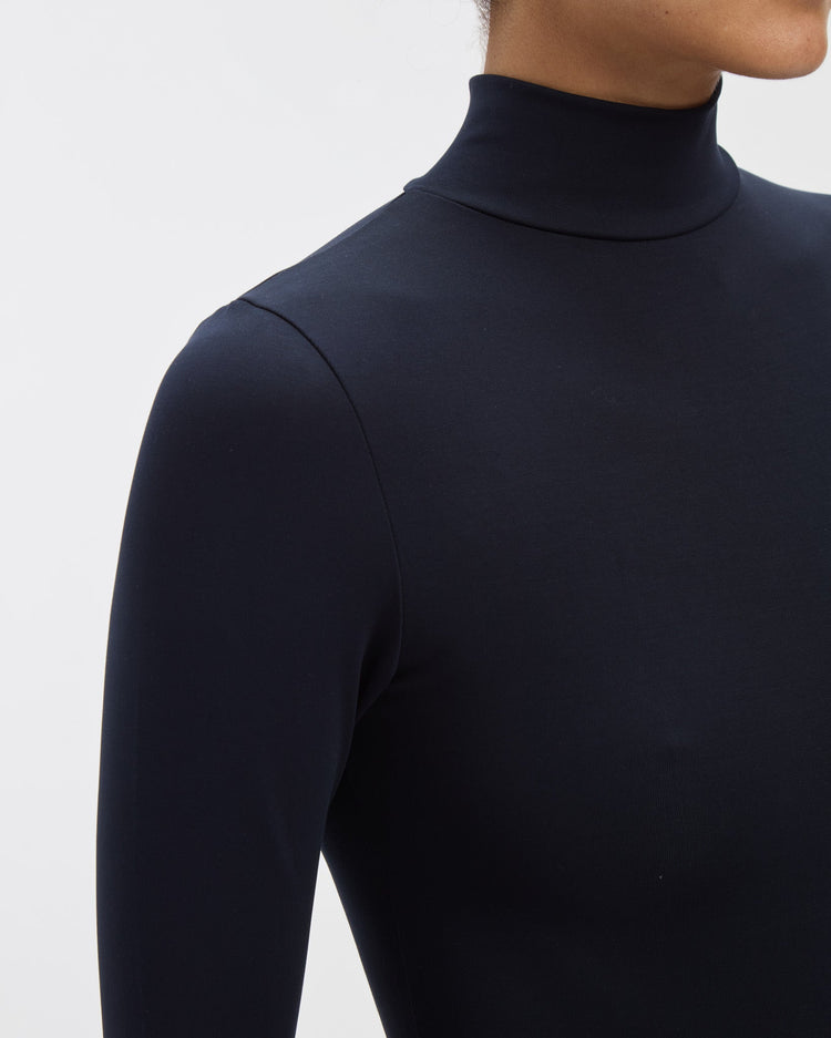 Joyce Long Sleeve Bodysuit in Midnight Navy