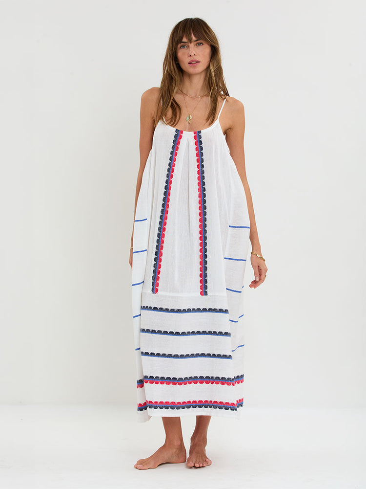 Nia Slip Dress in Kibebi Marine