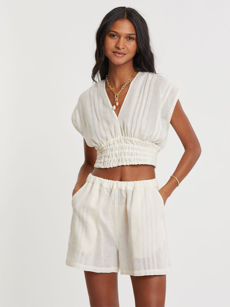 Safia Shorts in Lacee Cream