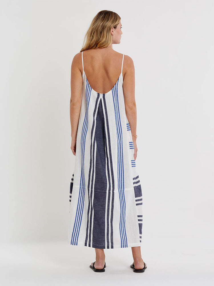 Nia Slip Dress in Marina Blue