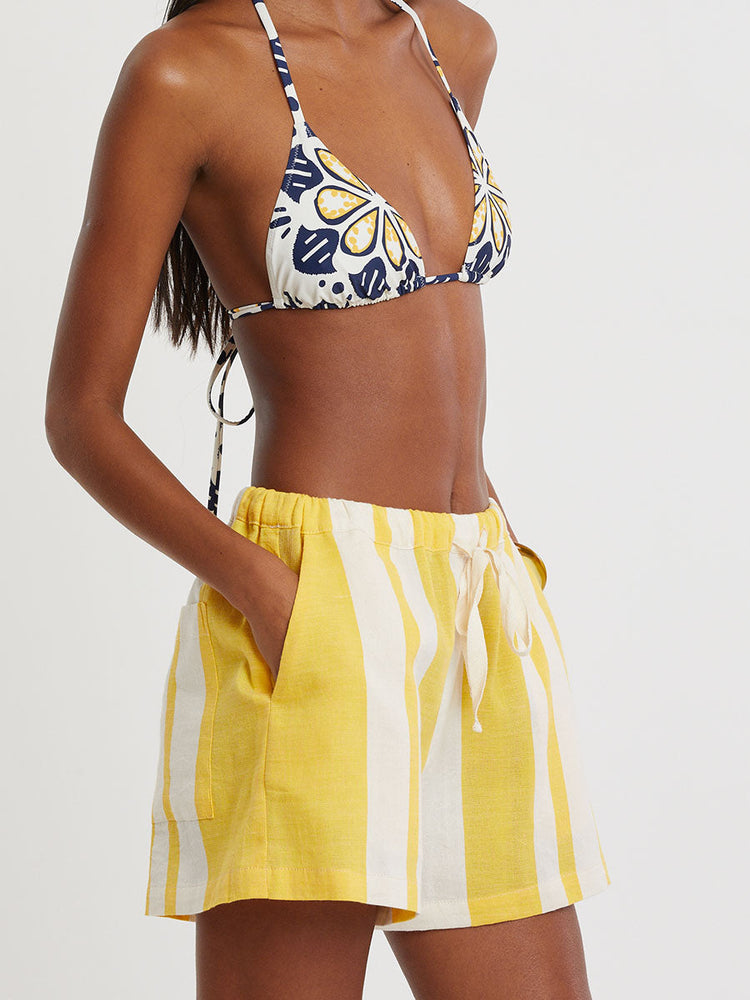 Safia Shorts in Mezimuri Yellow