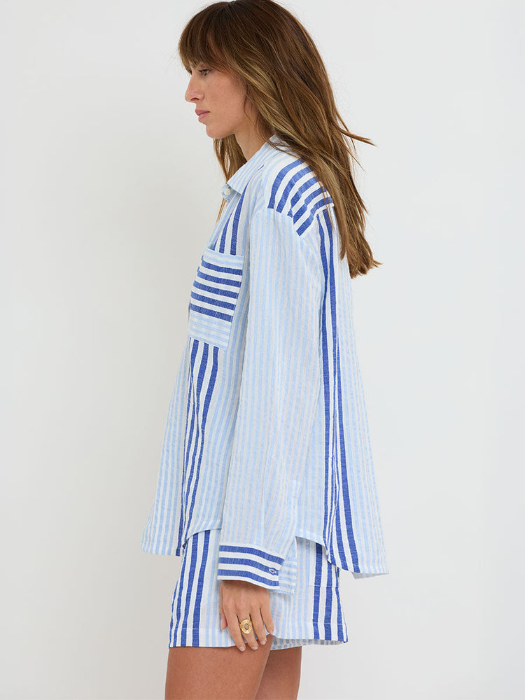 Aisha Shirt in Shemizi Blue