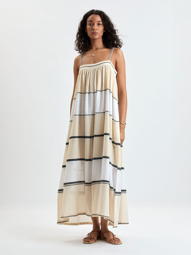 Eda Slip Dress in Tomoca Cream