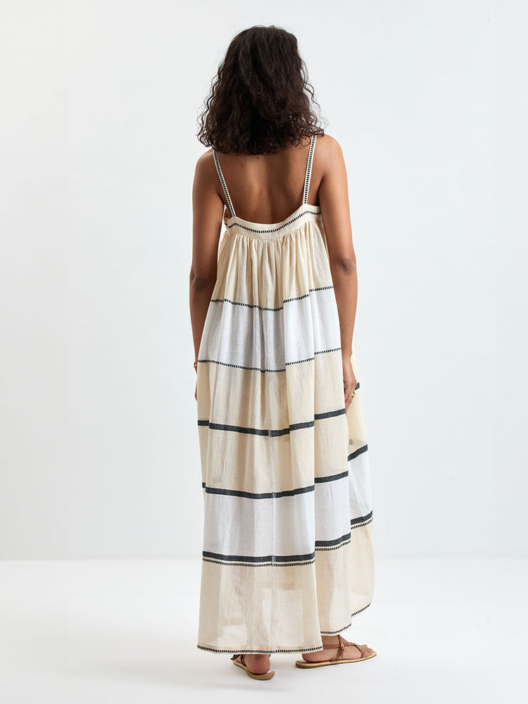 Eda Slip Dress in Tomoca Cream