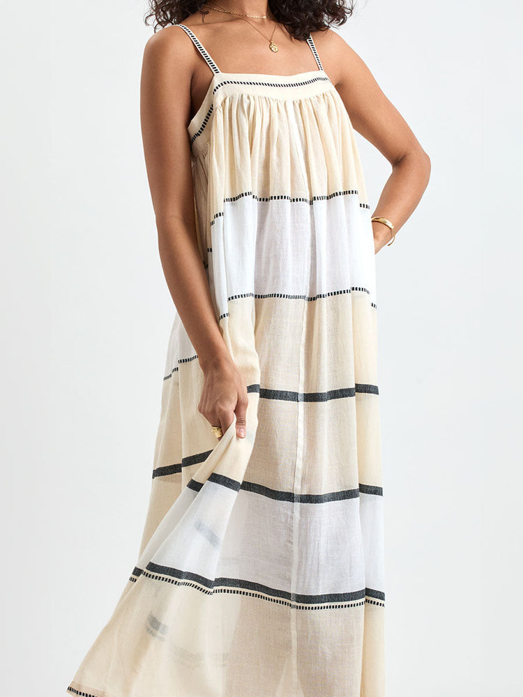 Eda Slip Dress in Tomoca Cream