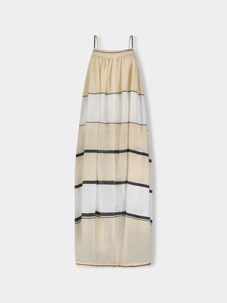 Eda Slip Dress in Tomoca Cream