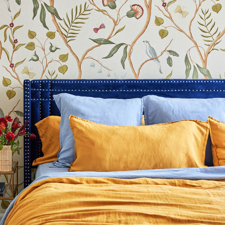 Linen-Bamboo Shams, Set of 2