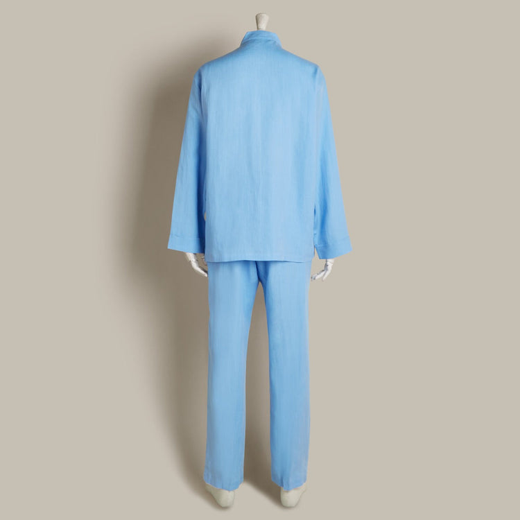Linen Pyjama In Lagoon