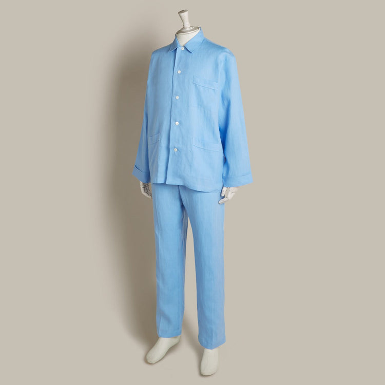 Linen Pyjama In Lagoon