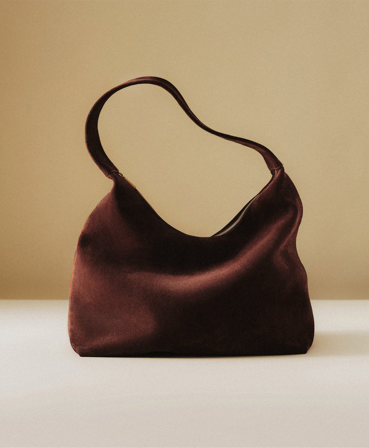 Maxi Candy Hobo - Chocolate Suede