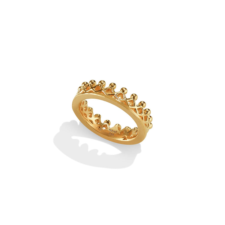 Crown Ring in 24K Gold