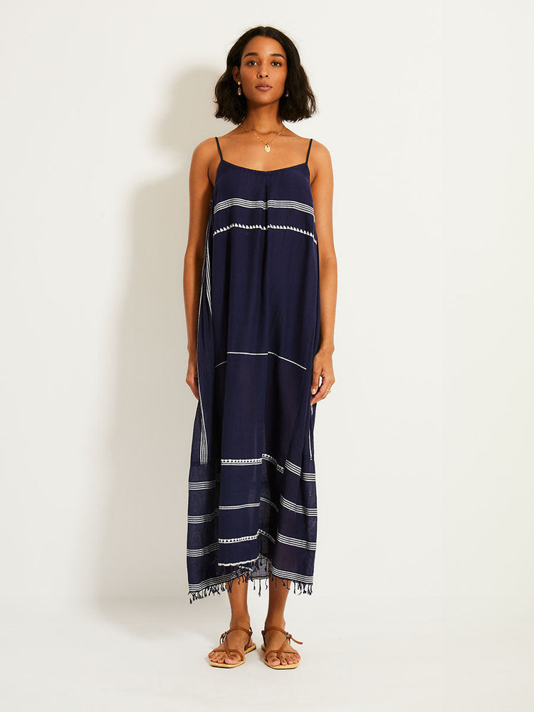 Nia Slip Dress in Nunu Navy