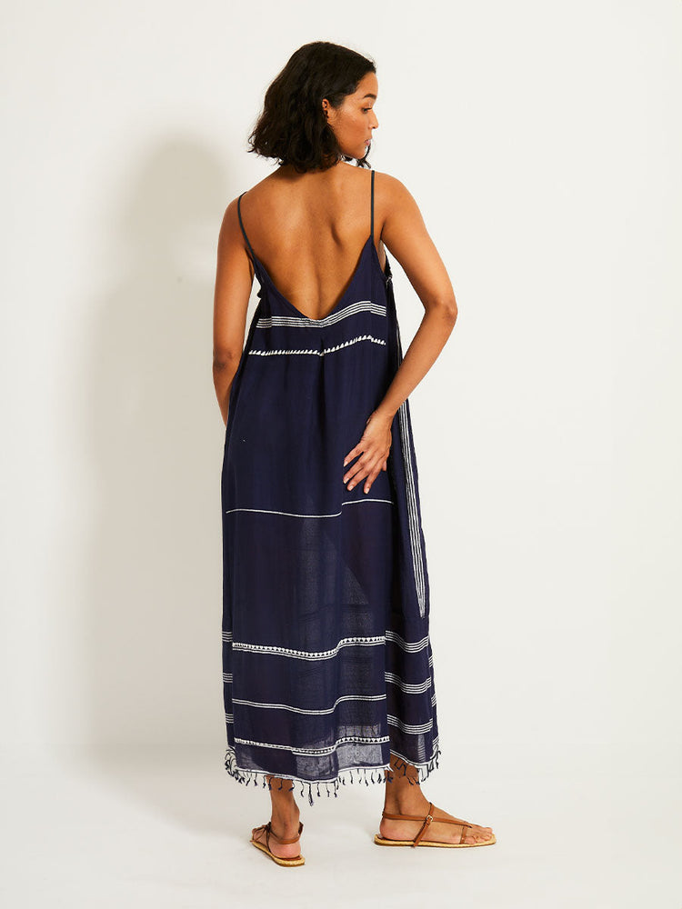Nia Slip Dress in Nunu Navy