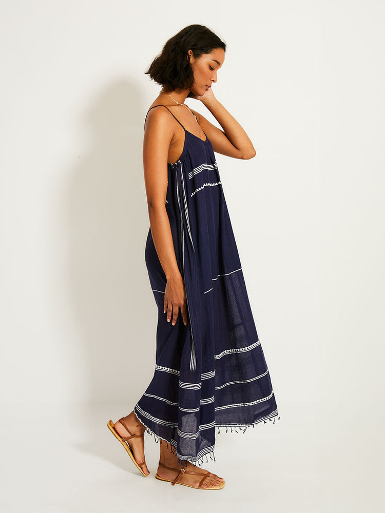 Nia Slip Dress in Nunu Navy