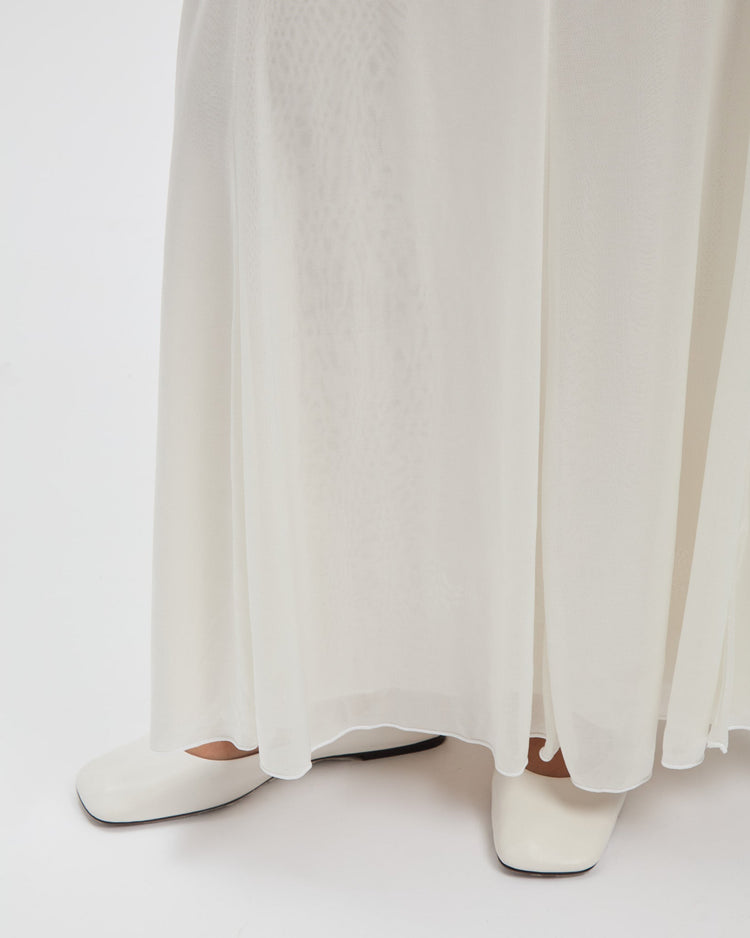 Semi-Sheer Olivia Skirt in Blanc