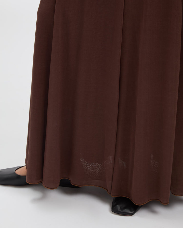 Semi-Sheer Olivia Skirt in Chocolate
