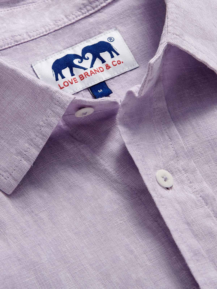 Men’s Lilac Abaco Linen Shirt