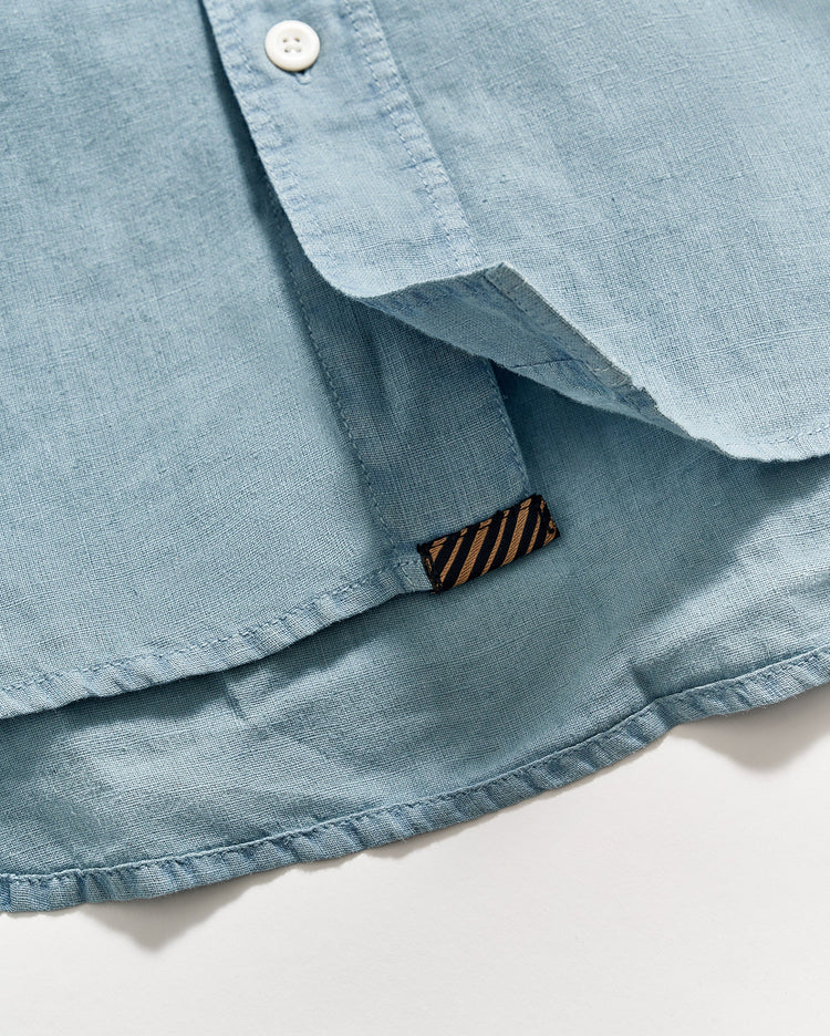 Men’s Tuscumbia Linen Shirt in Denim Blue