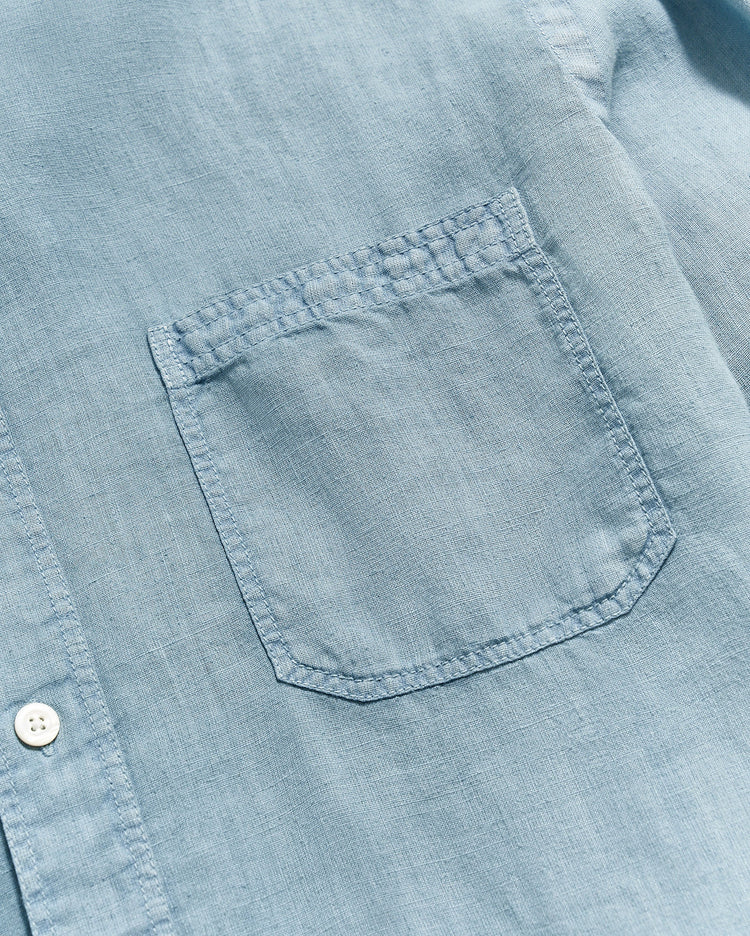 Men’s Tuscumbia Linen Shirt in Denim Blue