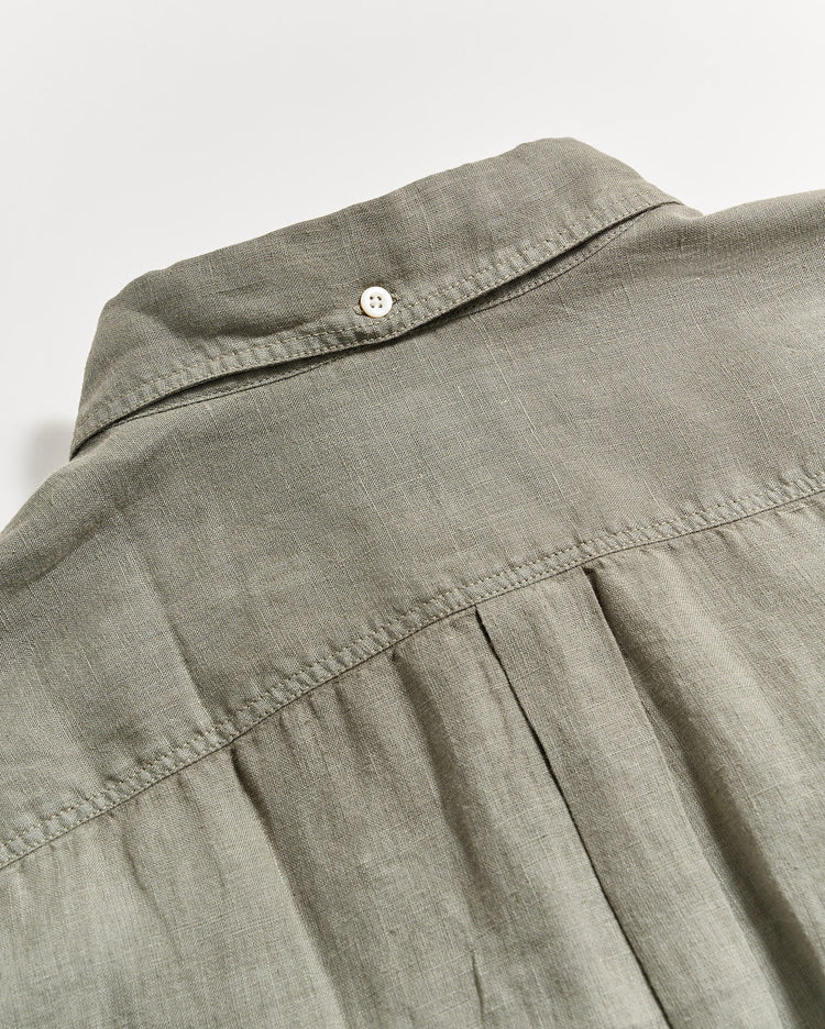 Men’s Tuscumbia Linen Shirt in Slate Green