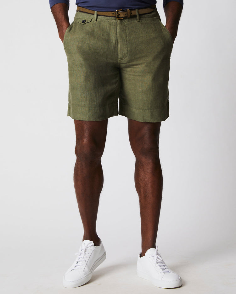 Men’s Linen Moore Short in Olive