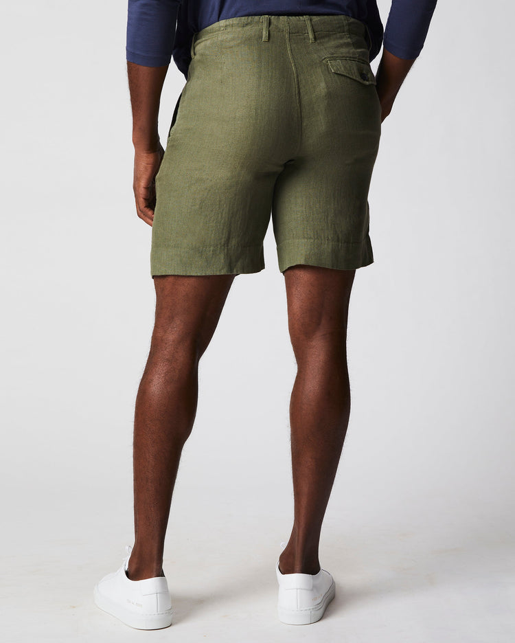 Men’s Linen Moore Short in Olive