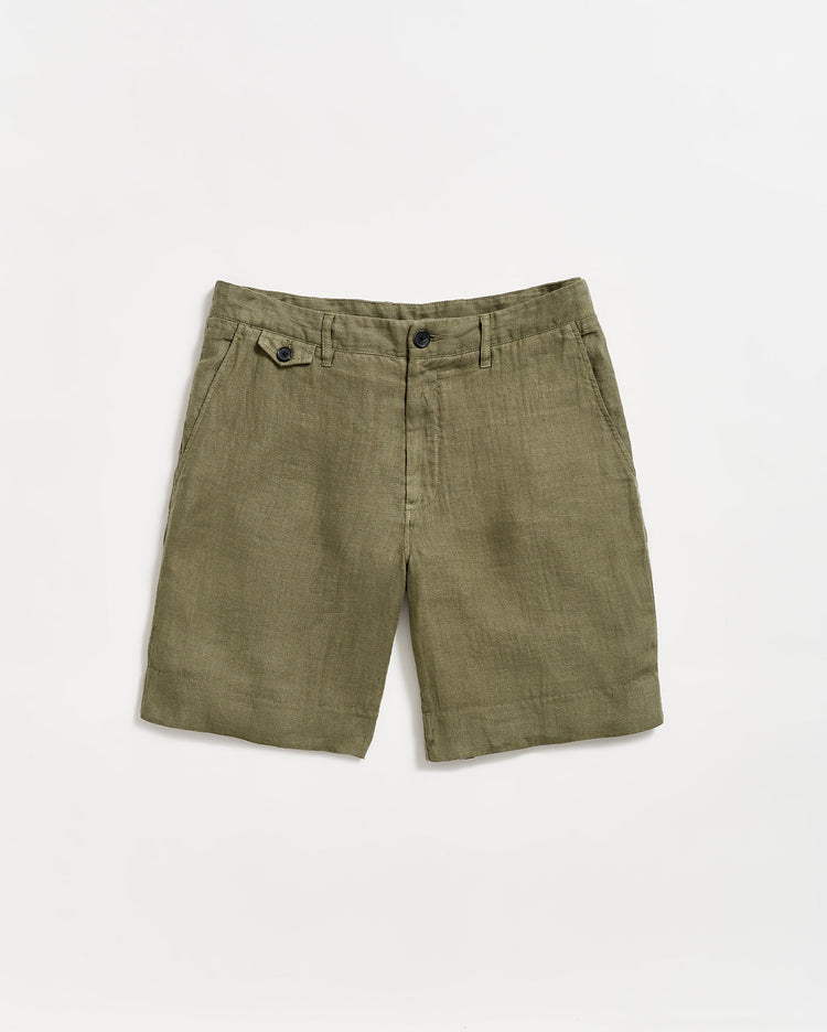 Men’s Linen Moore Short in Olive