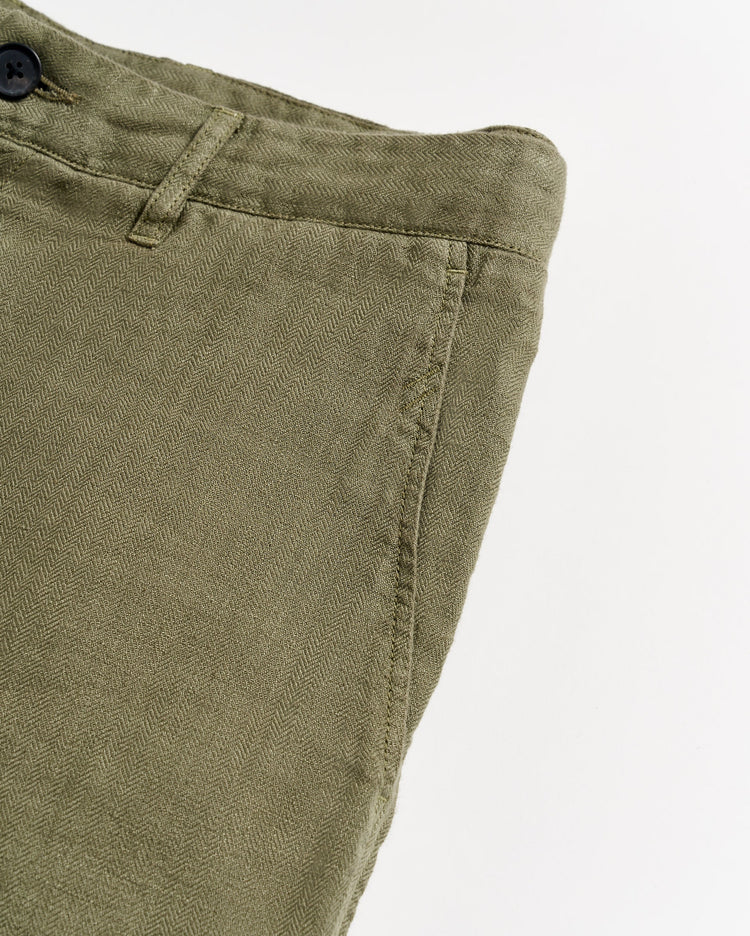 Men’s Linen Moore Short in Olive