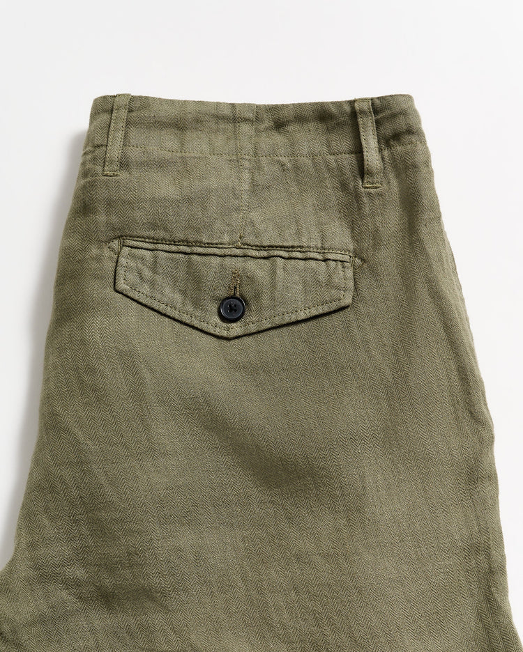 Men’s Linen Moore Short in Olive