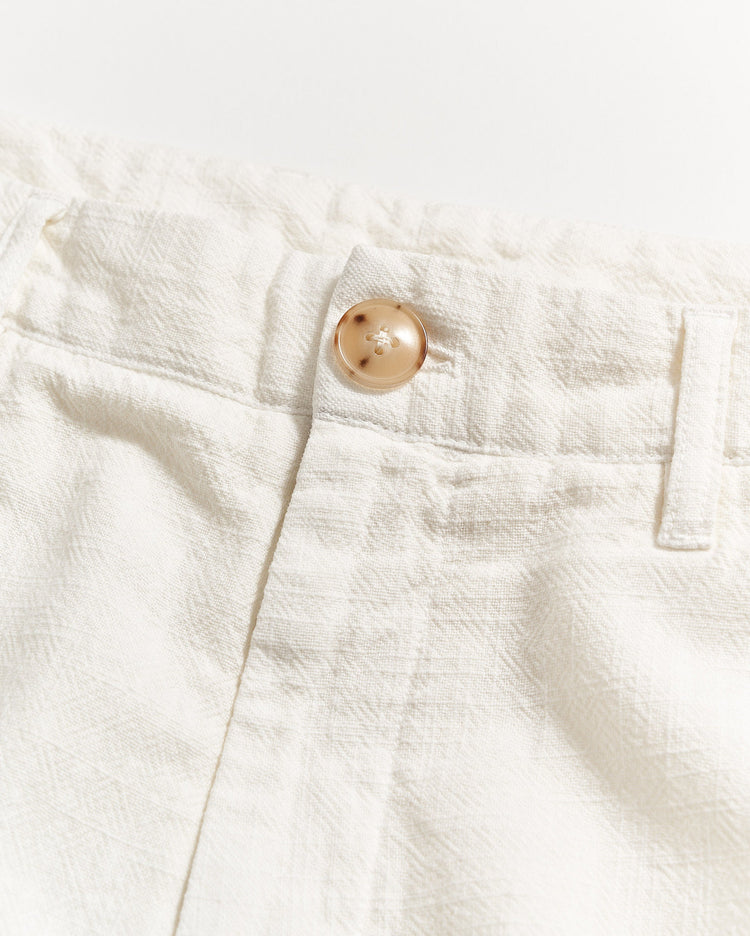 Men’s Slub Cotton Short in Tinted White
