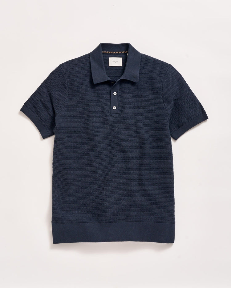 Lachlan Links Polo in Carbon Blue