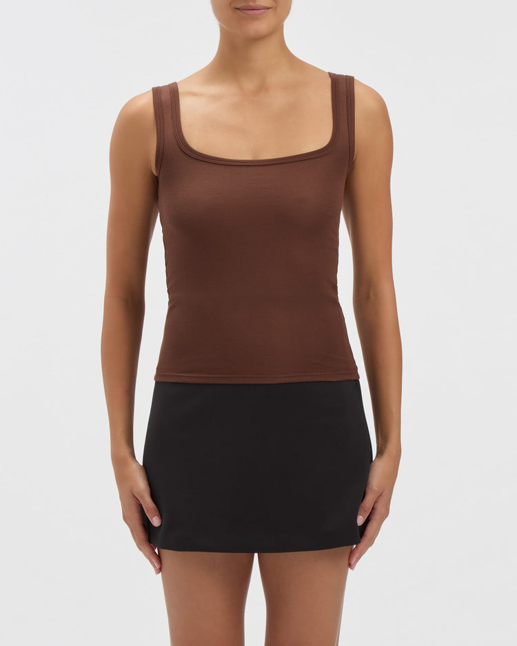 Sawyer Tank in Chocolate