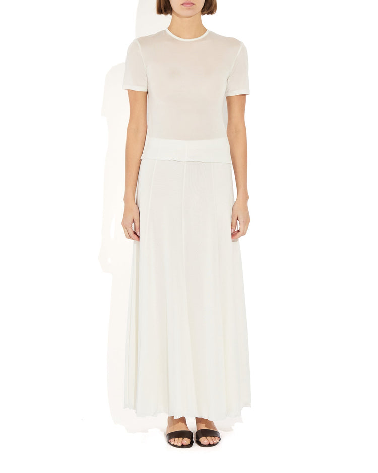 Semi-Sheer Luna Tee in Blanc