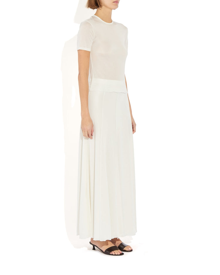 Semi-Sheer Luna Tee in Blanc