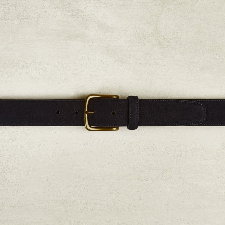 Suede Belt in Navy