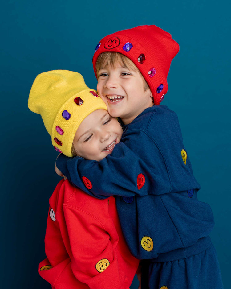 Snowball Fight Beanie Hat Set