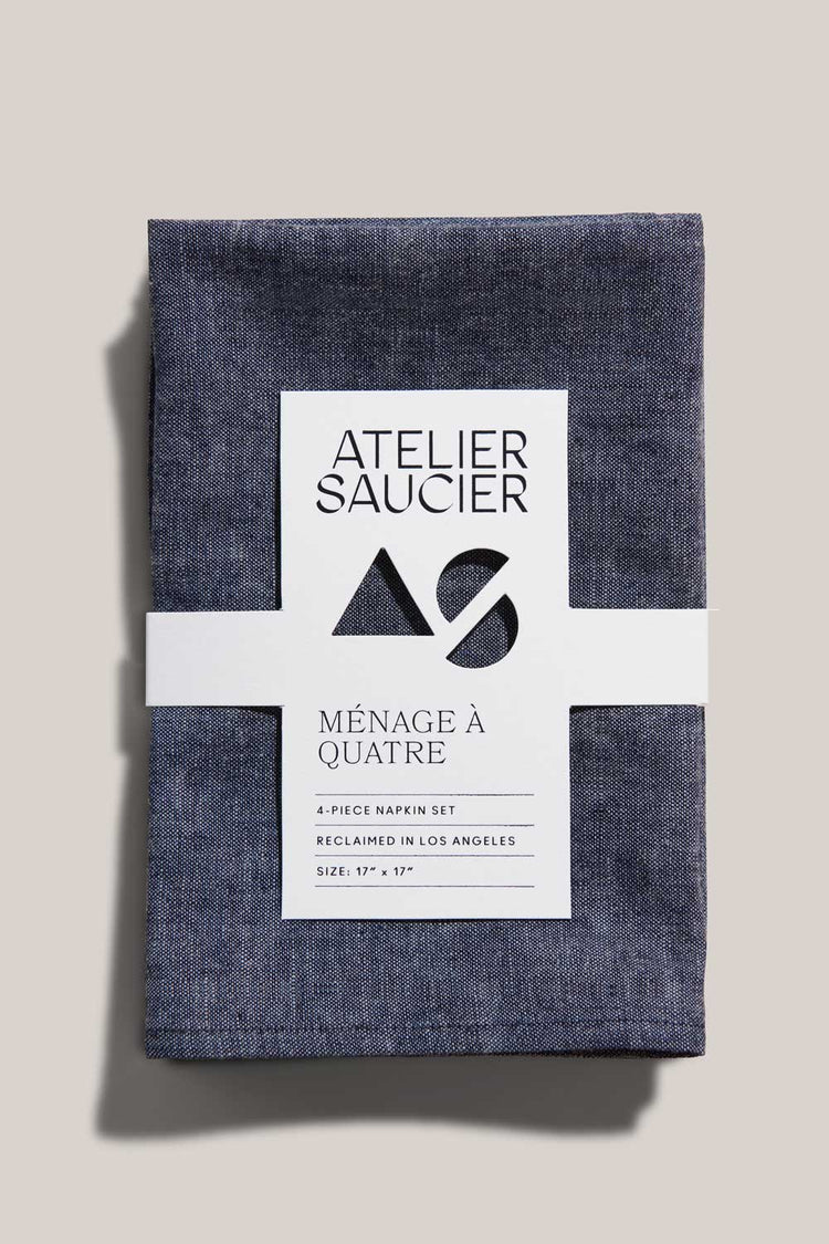 Japanese Chambray Napkin, Set of Four